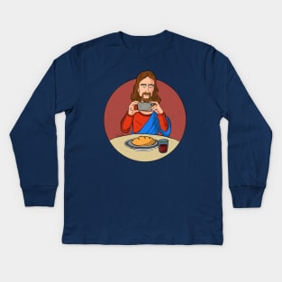 Last Supper Foodstagram Kids Long Sleeve T-Shirt